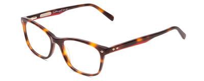 Calabria Ernest 4815 Cat-Eye Blue Light Blocking Reading Glasses +1.00 Amber Brown Tortoise Havana Women