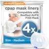 resplabs CPAP Mask Liners - Compatible with AirFit F30i Style Full Face CPAP Masks (Medium) - Pack of 4 Reusable Liners - Reduces Skin Irritation & Pressure Marks - CPAP Accessories for Comfort view 1