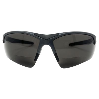 Incredible Bargains The Jagger Bifocal Sun Reader Sport & Wrap-Around Safety Reading Sunglasses, + 2.50 Gunmetal Grey