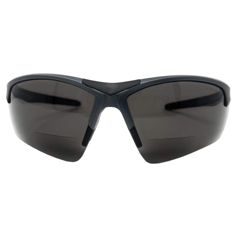 Incredible Bargains The Jagger Bifocal Sun Reader Sport & Wrap-Around Safety Reading Sunglasses, + 3.00 Gunmetal Grey