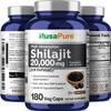NusaPure Shilajit 20,000mg per Serving, 180 Veggie Caps, Non-GMO, Gluten Free, Bioperine view 4