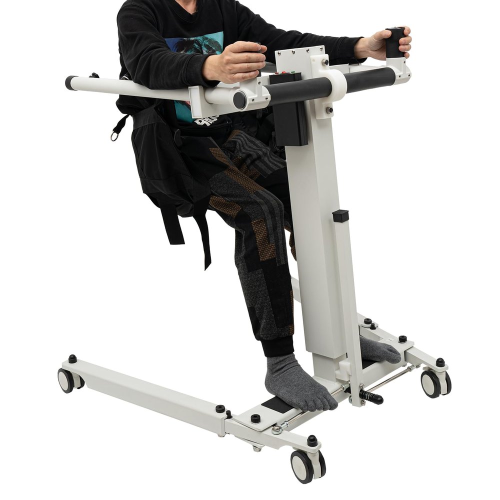 Electric Patient Lift Transfer Chair,Adjustable Portable Patient Lift for Homem,Foldable Patient Lift Aid,Shower Transfer Chair for Seniors/Handicap,Can Be Placed in The Trunk of The Car-Max Load 286.