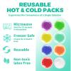 Boo Boo Hot Cold Ice Packs for Pain Relief, Lunch Bags Ice Packs, Reusable Gel Ice Pack for Kids Injuries, Fever, Wisdom Teeth, Tired Eyes, Headaches (8 Colors  Round) view 3