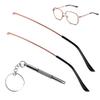 1 Pair Metal Glasses Replacement Arms and Multifunctional 3 in 1 Screwdriver Glasses Repair ToolsEyewear Frame Temple Replacement Accessories for Thin Metal Glasses, SunglassesRose Gold view 1