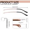 1 Pair Metal Glasses Replacement Arms and Multifunctional 3 in 1 Screwdriver Glasses Repair ToolsEyewear Frame Temple Replacement Accessories for Thin Metal Glasses, SunglassesRose Gold view 2