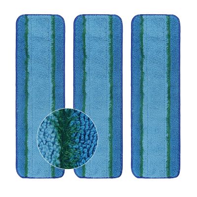 3 Pack Deep Clean Pads Replacement for Bona Family of Mops, Washable & Reusable Microfiber Cleaning Pad for Hardwood and Multi-Surface Floors Cleaning Head, Wet/Dry Mop