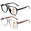 JO Progressive Multifocus Reading Glasses Men Women - No Line Progressive Reader Half-Rim for Mid-Near (Black/Tortoise, 1.50, x) view 1