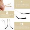 1 Pair Metal Glasses Replacement Arms and Multifunctional 3 in 1 Screwdriver Glasses Repair ToolsEyewear Frame Temple Replacement Accessories for Thin Metal Glasses, SunglassesGold view 3