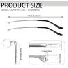 1 Pair Metal Glasses Replacement Arms and Multifunctional 3 in 1 Screwdriver Glasses Repair ToolsEyewear Frame Temple Replacement Accessories for Thin Metal Glasses, SunglassesSilver view 2