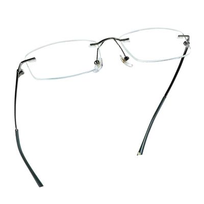LifeArt Pure Titanium Frame Glasses/Blue Light Blocking Reading Glasses, Reduce Eyestrain, Stylish for Men and Women(Grey,+1.50 Magnification)