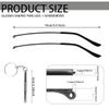 1 Pair Metal Glasses Replacement Arms and Multifunctional 3 in 1 Screwdriver Glasses Repair ToolsEyewear Frame Temple Replacement Accessories for Thin Metal Glasses, SunglassesBlack view 2