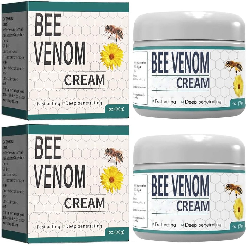 AQISI 2PCS Bee Venom Moisturizing Cream, New Bee Venom Cream, Provides for ack,Neck,Hands,Feet Joints Etc.