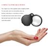 10X Magnifying Glass Loupe Small Pocket Magnifier Mini Folding Magnify Glass with Rotating Protective Holster for Reading Newspaper Book Magazine Science Class Hobby Jewelry view 2
