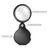 10X Magnifying Glass Loupe Small Pocket Magnifier Mini Folding Magnify Glass with Rotating Protective Holster for Reading Newspaper Book Magazine Science Class Hobby Jewelry view 3