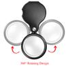 10X Magnifying Glass Loupe Small Pocket Magnifier Mini Folding Magnify Glass with Rotating Protective Holster for Reading Newspaper Book Magazine Science Class Hobby Jewelry view 4