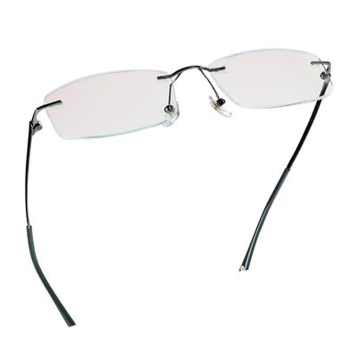 LifeArt Pure Titanium Frame Glasses/Blue Light Blocking Reading Glasses, Reduce Eyestrain, Stylish for Men and Women(Grey,+1.50 Magnification)