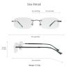 LifeArt Pure Titanium Frame Glasses/Blue Light Blocking Reading Glasses, Reduce Eyestrain, Stylish for Men and Women(Grey,+1.50 Magnification) view 4