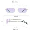 LifeArt Pure Titanium Frame Glasses/Blue Light Blocking Reading Glasses, Reduce Eyestrain, Stylish for Men and Women(Gold,+1.00 Magnification) view 4
