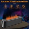Essential Oil Diffuser Humidifier Flame Essential Oil Diffuser Colorful Flame Diffuser Humidifier Aromatherapy Diffuser with Auto Shut-Off Protection Remote Control for Home Office Work (Black) view 2