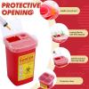 Nuogo 40 Pcs 1 Quart Flip Top Sharps Container Sharps Disposal Container Small Trash Bin Portable for Tattoo Parlors Use Office Barbershop Home Travel Use view 3