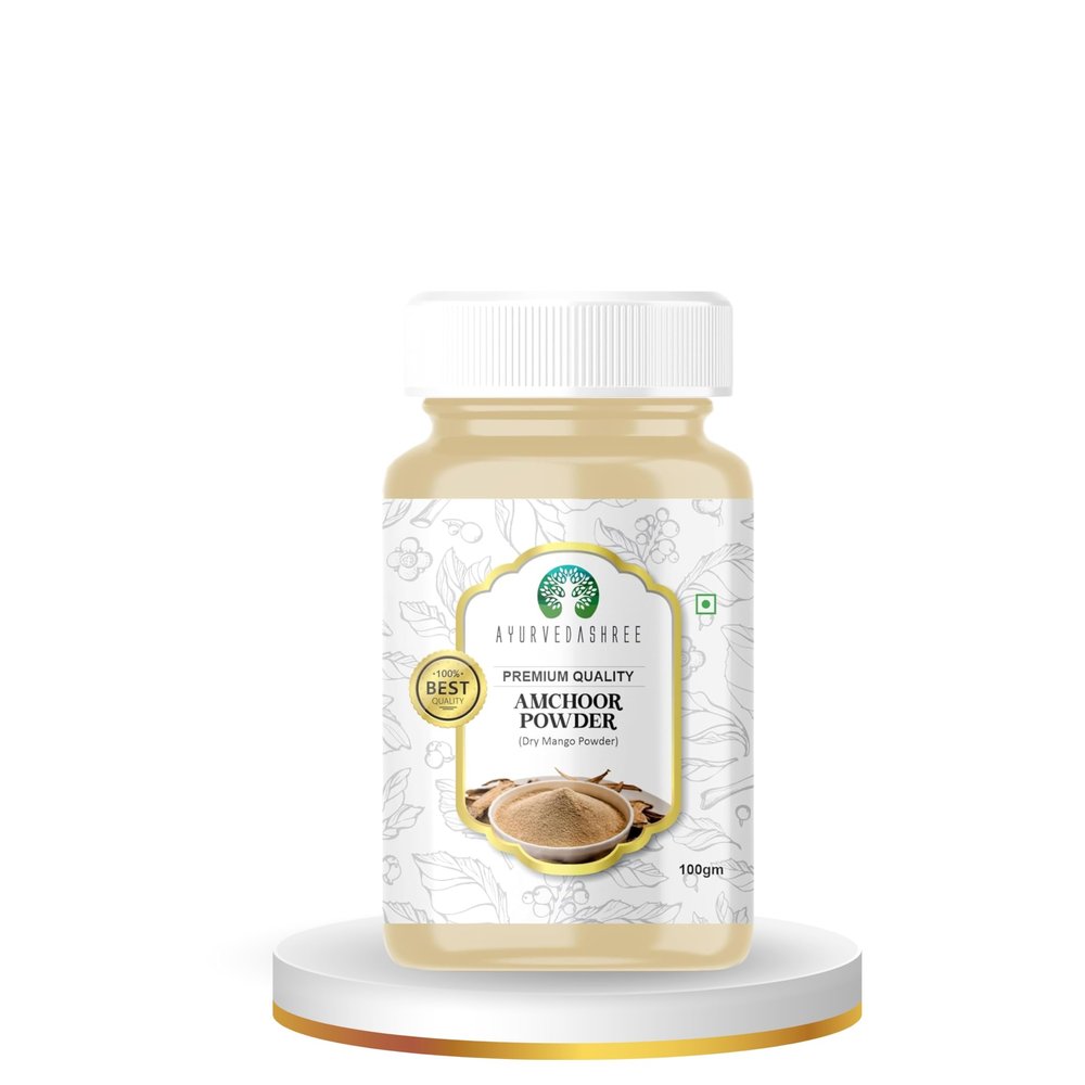 AYURVEDASHREE AMCHOOR POWDER 100g All Natural | Salt Free | Vegan | NON GMO | Amchur (Dried Mango) Ground | Indian Origin (Amchoor Powder/Dry Mango Powder)