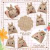 Wovnet 36 Pcs Easter Burlap Bags for Kids Bulk 4'' x 6'' Easter Treat Sacks Bags with Drawstring Rabbit Ear Cute Bunny Goodie Gift for DIY Project Basket Candy Party Favor Hunt Stuffer view 3