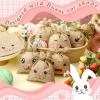 Wovnet 36 Pcs Easter Burlap Bags for Kids Bulk 4'' x 6'' Easter Treat Sacks Bags with Drawstring Rabbit Ear Cute Bunny Goodie Gift for DIY Project Basket Candy Party Favor Hunt Stuffer view 4