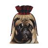 ZISHAK Pug Dogs Fabric Gift Bag-Delicately Styled For Special Occasions-Ideal For Festival,Anniversaries view 2