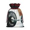 Weightlifting Sports Artistic Patchwork Burlap Gift Bagspremium Fabric Gift Bags For Holidays And Celebrations view 1