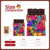 ZISHAK Rainbow Stars Exquisite Patchwork Burlap Drawstring Gift Bagversatile Cloth Art Gift Bag For Festivities view 4