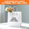 1000 PCS Custom Printed Kraft Paper Bags for Small Business, 5.8 * 3.2 * 8.25 Inch Small Size, Personalized Retail Gift Bags with Logo, Brown White Shopping Paper bag with Handle, Goodie Bag view 4