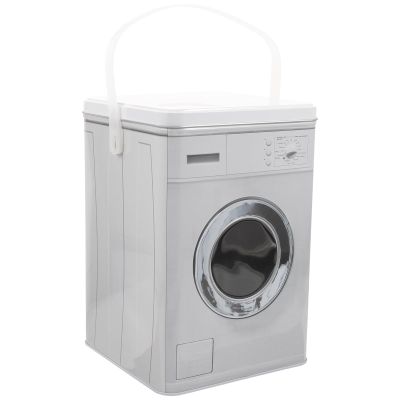 VILLCASE Laundry Powder Container Washing Machine Shape Portable Storage Barrel with Handle for Detergent and Laundry Beads Organizer 8.77X5.98X5.98 Inch