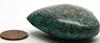 2.1" 300ct Blue Green Chrysocolla w/Inclusions Carved Heart Polished Natural Gemstone Crystal Mineral Collectible Specimen - Peru + Stand view 4