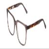 Calabria Ernest 4823 Square Reading Glasses +1.00 Grey Crystal/Brown Tortoise Havana Fade Men Women view 1
