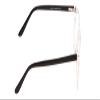 Calabria Ernest 4839 Cat-Eye Reading Glasses +1.75 Clear Crystal/Gloss Black Men Women view 3