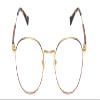 Calabria Ernest 4841 Round Reading Glasses +4.50 Gold Brown Yellow Tortoise Havana Men Women view 2