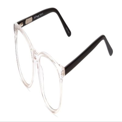 Calabria Ernest 4839 Cat-Eye Reading Glasses +1.00 Clear Crystal/Gloss Black Men Women