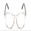 Calabria Ernest 4839 Cat-Eye Reading Glasses +1.00 Clear Crystal/Gloss Black Men Women view 2