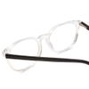 Calabria Ernest 4839 Cat-Eye Reading Glasses +1.00 Clear Crystal/Gloss Black Men Women view 4