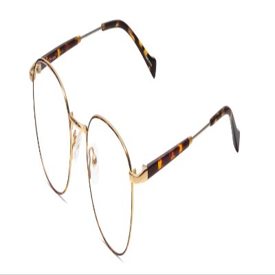 Calabria Ernest 4841 Round Blue Light Blocking Reading Glasses +2.75 Gold Brown Yellow Tortoise Havana Men Women