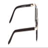 Calabria Ernest 4838 Cat Eye Reading Glasses +0.50 Gloss Black/Gold Accents Women view 3