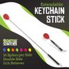 Cactus Scratcher Extendable Keychain Back Scratcher - 16" Long Stick Double Sided Retractable Scratching Tool for Hand, Neck, Head, and Body - Universal Gift for Family, Pets, and Friends, Red view 3