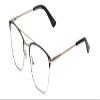Calabria Ernest 4843 Pilot Reading Glasses +4.00 Satin Metallic Black Silver M view 2
