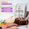 100% Compostable Resealable Food Storage Bags  Biobased, Leak-Proof, Freezer-Safe  Extra Strong & Durable  Available in Gallon, Snack & Sandwich Sizes (Sandwich) (50 Count) view 3