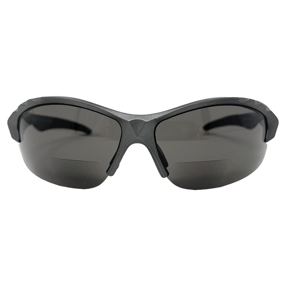 Incredible Bargains The Odyssey Bifocal Sun Reader Sport & Wrap-Around Safety Reading Sunglasses, + 3.00 Gunmetal Grey