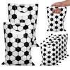50pcs Soccer Gift Bags, Plastic Soccer Party Bags Sport Candy Goodie Snack Treat Bags Present Bag Football Pouch Party Theme Favor Decor Supplies for Kids Teens Games Sports Events Decorations view 1