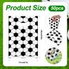 50pcs Soccer Gift Bags, Plastic Soccer Party Bags Sport Candy Goodie Snack Treat Bags Present Bag Football Pouch Party Theme Favor Decor Supplies for Kids Teens Games Sports Events Decorations view 2
