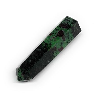 108g, 3.7"x0.9" Natural Untreated Ruby Zoisite Tower Point Crystal Obelisk from India, Healing Crystal, Reiki Energy, B31406