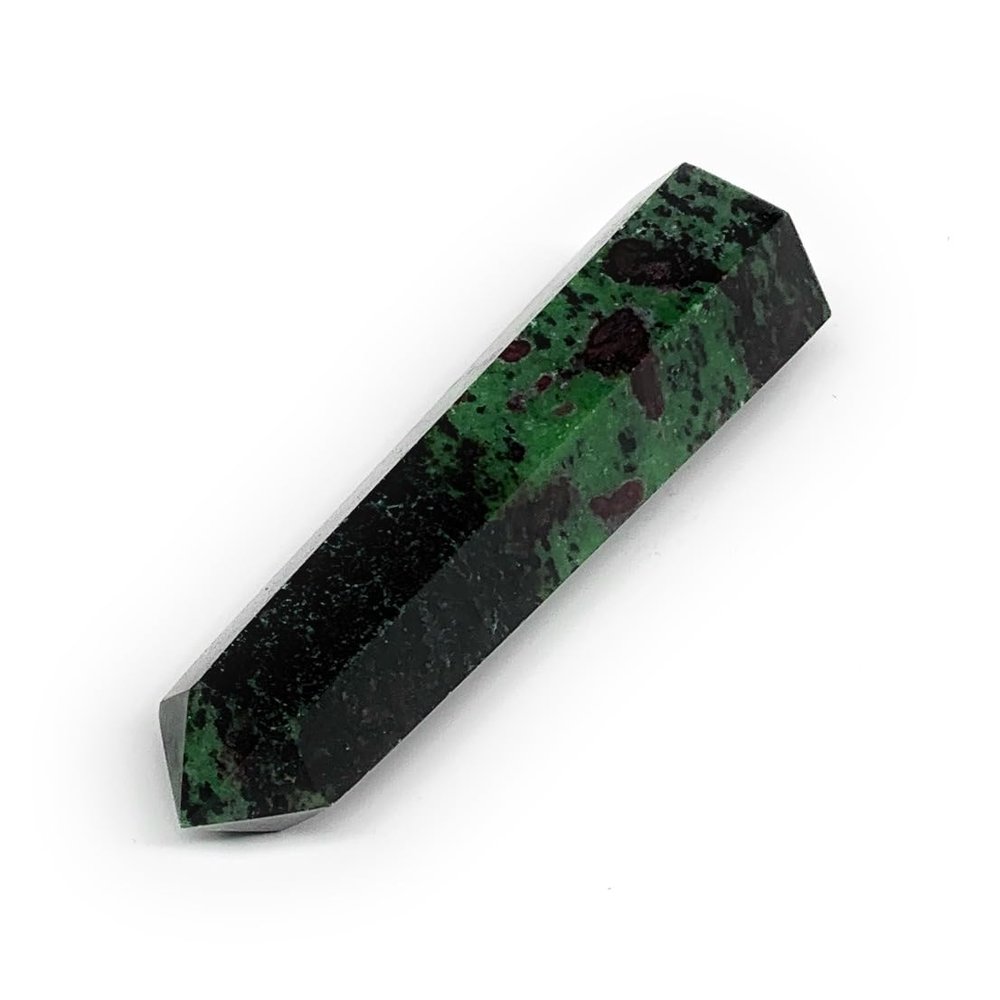 108g, 3.7"x0.9" Natural Untreated Ruby Zoisite Tower Point Crystal Obelisk from India, Healing Crystal, Reiki Energy, B31406