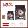 Kururi Christmas Gift Bags With Drawstring Merry Christmas Santa Print Burlap Gift Bags Christmas Linen Treat Sacks Gift Wrapping Bags Xmas Holiday Party Favors Bags view 2